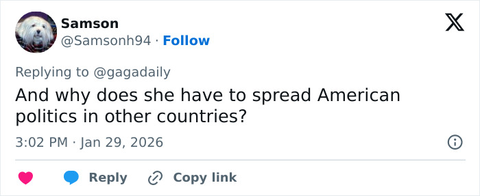 Social media reply questioning Lady Gaga’s bold ICE speech during concert and its impact on American politics abroad. Social media reply questioning Lady Gaga’s bold ICE speech during concert and its impact on American politics abroad.