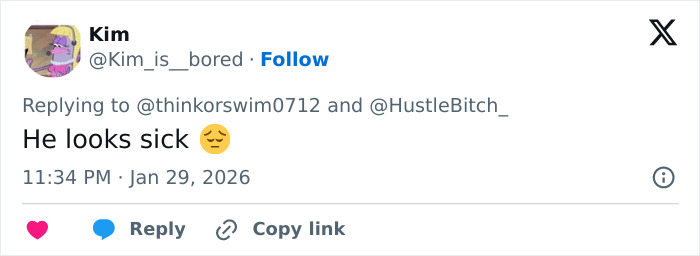 Tweet expressing concern over Ryan Seacrest&rsquo;s extremely skinny look and its impact on fans amid Hollywood trend.