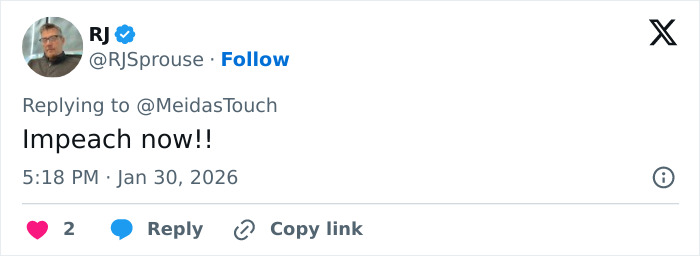 Screenshot of a social media post reacting to new files about Epstein victim claims involving Trump.