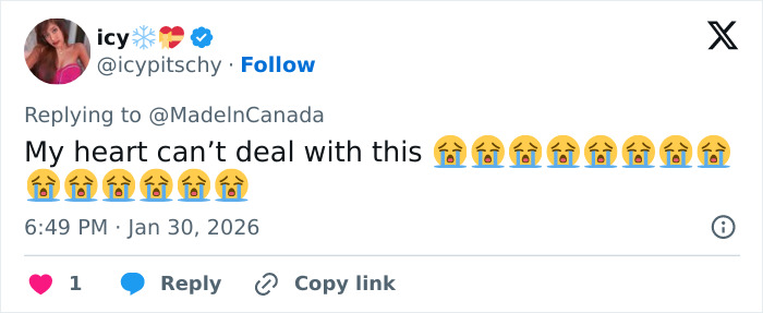 Alt text: Social media reaction expressing grief over Schitt’s Creek star Catherine O'Hara passing at 71 with multiple crying emojis. Alt text: Social media reaction expressing grief over Schitt’s Creek star Catherine O'Hara passing at 71 with multiple crying emojis.