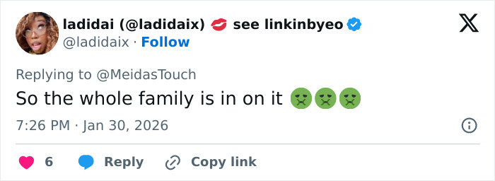 Social media user commenting on Epstein victim claims involving Trump, expressing disbelief and concern with emojis.