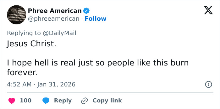 Tweet expressing outrage in response to new disturbing images of Prince Andrew and emails to Epstein.