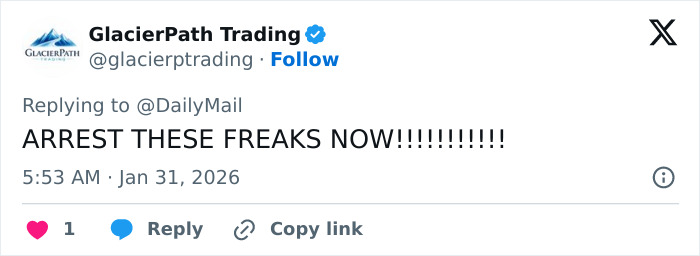 Screenshot of a tweet demanding arrest amid new disturbing images of Prince Andrew and emails to Epstein sparking outrage.