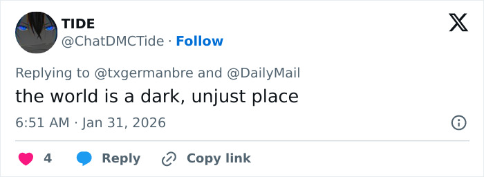 Screenshot of a social media post expressing outrage over new disturbing images of Prince Andrew and emails to Epstein.