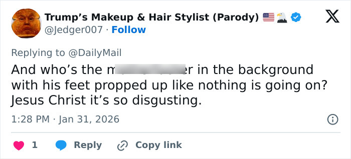 Screenshot of a tweet expressing outrage over new disturbing images of Prince Andrew and emails to Epstein.