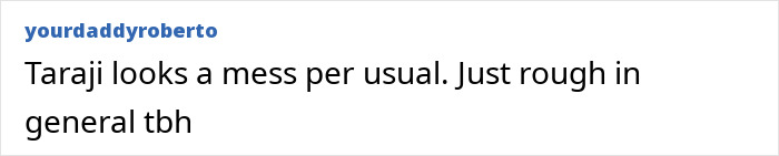 Screenshot of a social media comment expressing concern about Taraji P. Henson&rsquo;s appearance and noticeable face changes.