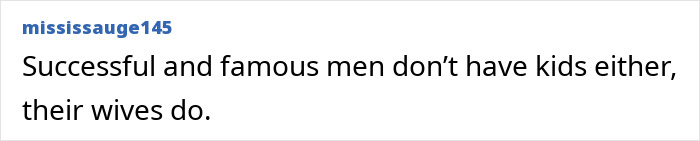 Screenshot of a social media comment discussing famous men&rsquo;s families and nannies raising kids in modern parenting.