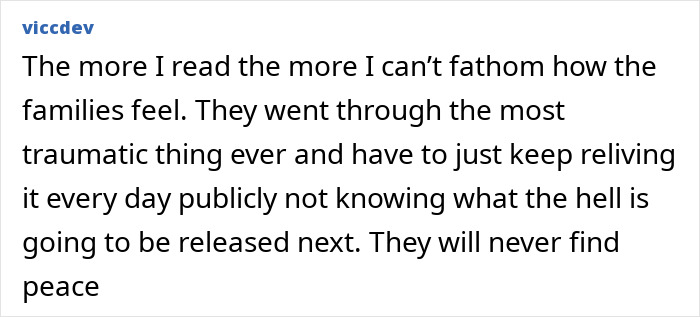 Comment expressing sympathy for families and emotional trauma related to Bryan Kohberger victims' final moments in autopsy reports. Comment expressing sympathy for families and emotional trauma related to Bryan Kohberger victims' final moments in autopsy reports.