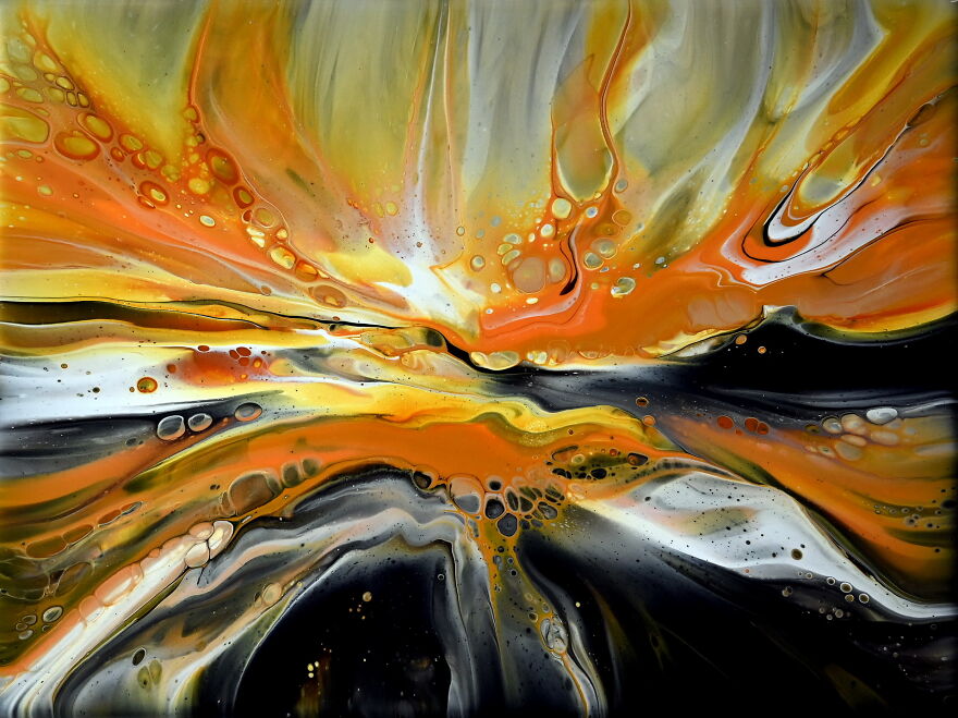 No Paint Wasted! Acrylic Pouring With Scrape Off & Leftover Paints 💛 No Paint Wasted! Acrylic Pouring With Scrape Off & Leftover Paints 💛