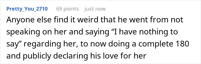 User comment discussing Timoth&eacute;e Chalamet's change in behavior toward Kylie Jenner amid Golden Globes snub.