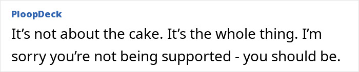 Text excerpt showing an emotional message about pregnancy cravings and relationship support in black font on a white background.