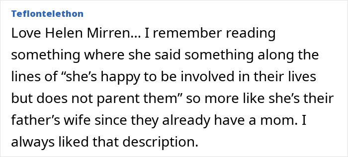 Text excerpt discussing Helen Mirren&rsquo;s unique parenting role, highlighting nannies and the internet in modern childrearing choices.