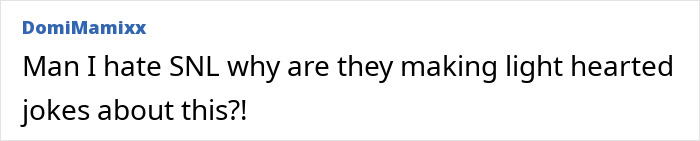 Comment expressing frustration over SNL making light-hearted jokes about ICE during a controversial Weekend Update segment. Comment expressing frustration over SNL making light-hearted jokes about ICE during a controversial Weekend Update segment.