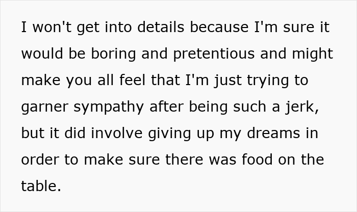 Text excerpt showing a mom expressing deep resentment wishing her daughter were a cheerleader instead of building tiny cottages. Text excerpt showing a mom expressing deep resentment wishing her daughter were a cheerleader instead of building tiny cottages.