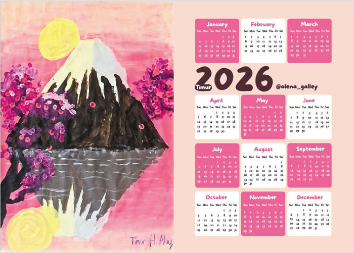 I’m An Art Teacher, And For New Year’s I Wanted My Students To Feel Like Real Artists - So I Turned Their Drawings Into Wall Calendars