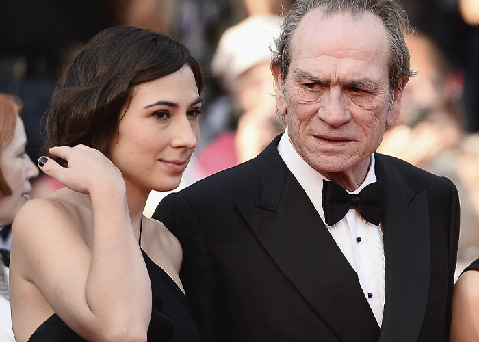 Tommy Lee Jones with his daughter Victoria at a formal event before her pending plea deal and passing revealed in court records