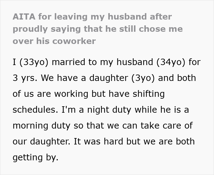 Text post about a wife breaking her back acting like a housemaid due to her husband's demands in a work-life balance context.