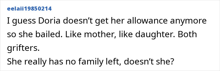 Text comment about Meghan Markle&rsquo;s alleged rift with mom Doria, sparking wild theories online discussion.