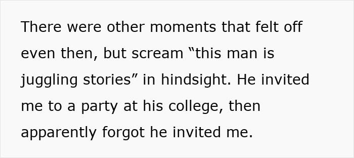 Screenshot of a paragraph about an unreliable partner, referencing man breaks off engagement