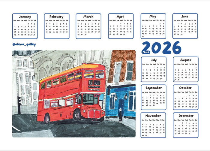 I’m An Art Teacher, And For New Year’s I Wanted My Students To Feel Like Real Artists - So I Turned Their Drawings Into Wall Calendars