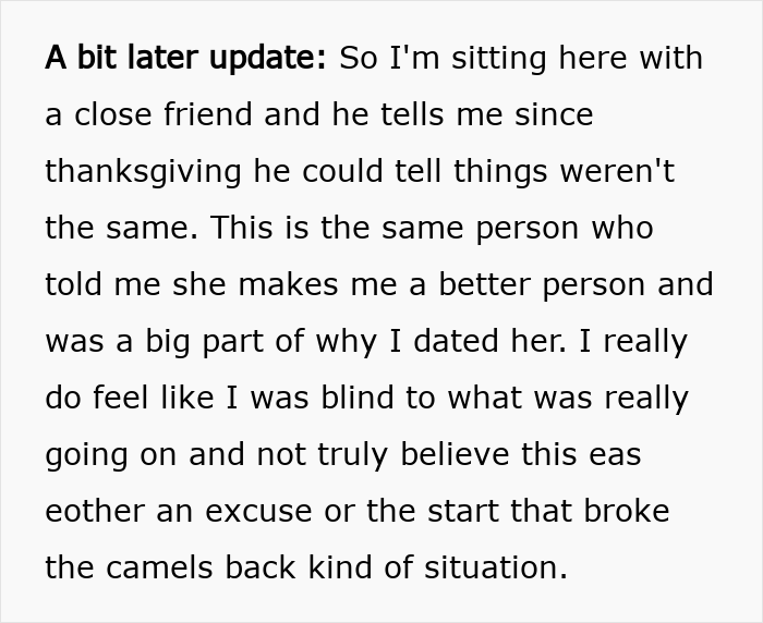 Text excerpt about a guy&rsquo;s heroic actions leaving him single, highlighting his realization he wasn&rsquo;t the problem.