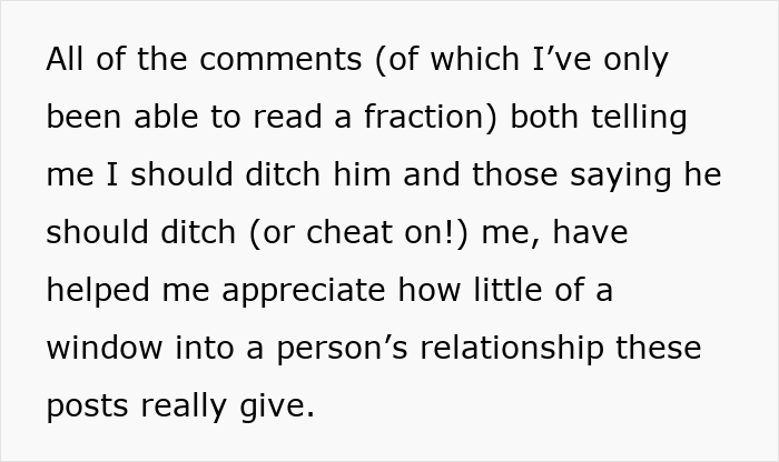 Text excerpt about a man's lovey-dovey ritual annoying his tired girlfriend with morning kisses and I love yous.