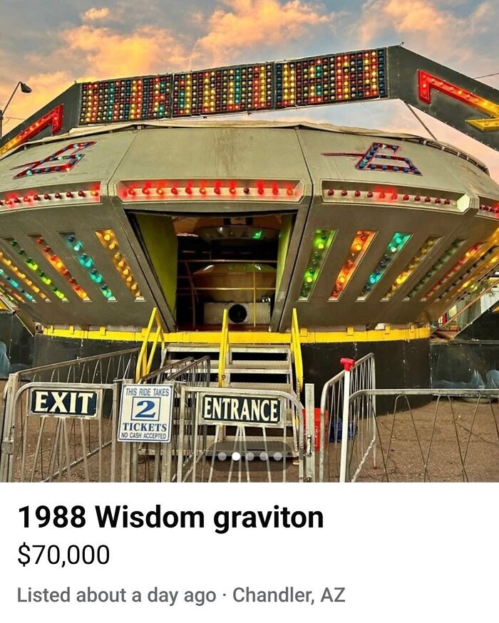 Vintage 1988 carnival ride with colorful lights, perfect for Xenials' nostalgic trip down memory lane.