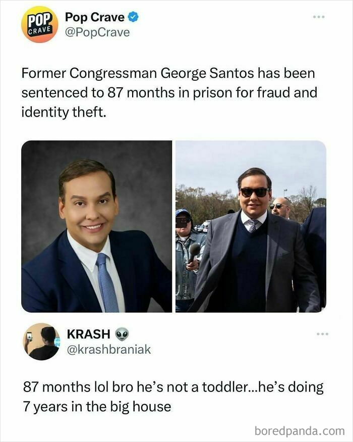 Meme about former congressman sentenced to prison, adding humor to spice up life with random memes.