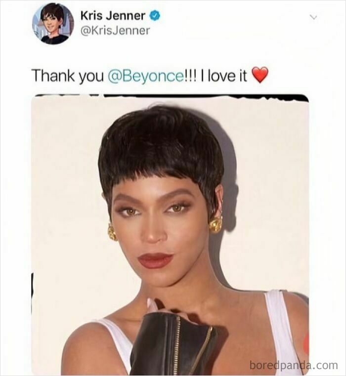 Kris Jenner’s edited photo of Beyoncé with a short hairstyle, a pop culture moment that made people cringe hard.