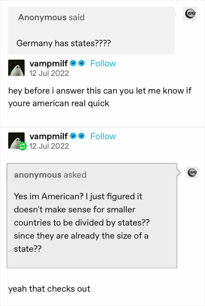 Screenshot of American internet comments confusing states in Germany, part of ridiculous internet comments that got roasted.