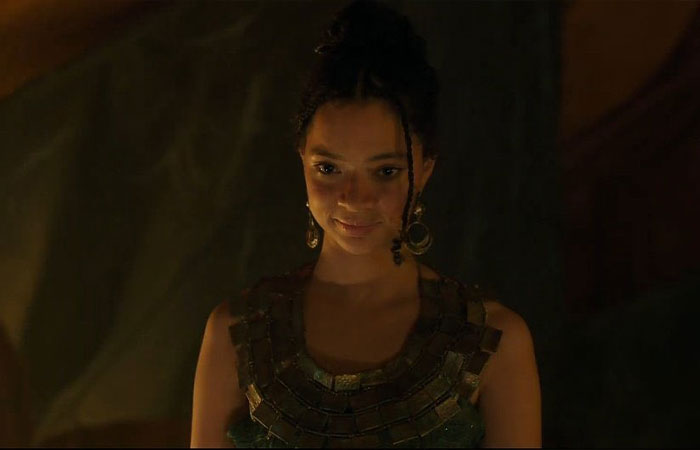 Young woman in medieval costume portraying a character from A Knight Of The Seven Kingdoms ahead of season 1 release.