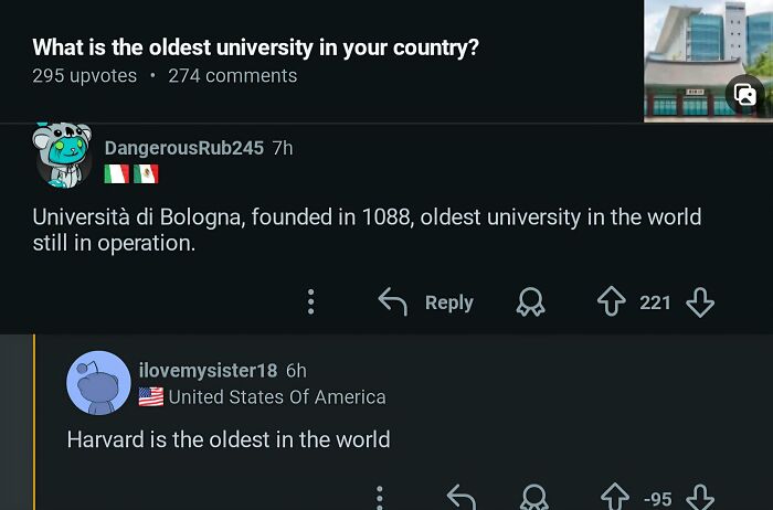 Online comments debate the oldest university, showcasing dumb comments Americans wrote causing internet reactions.