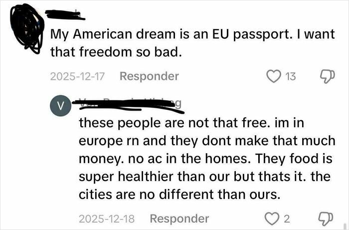 Screenshot of online comments showing dumb remarks made by Americans sparking reactions on the internet.