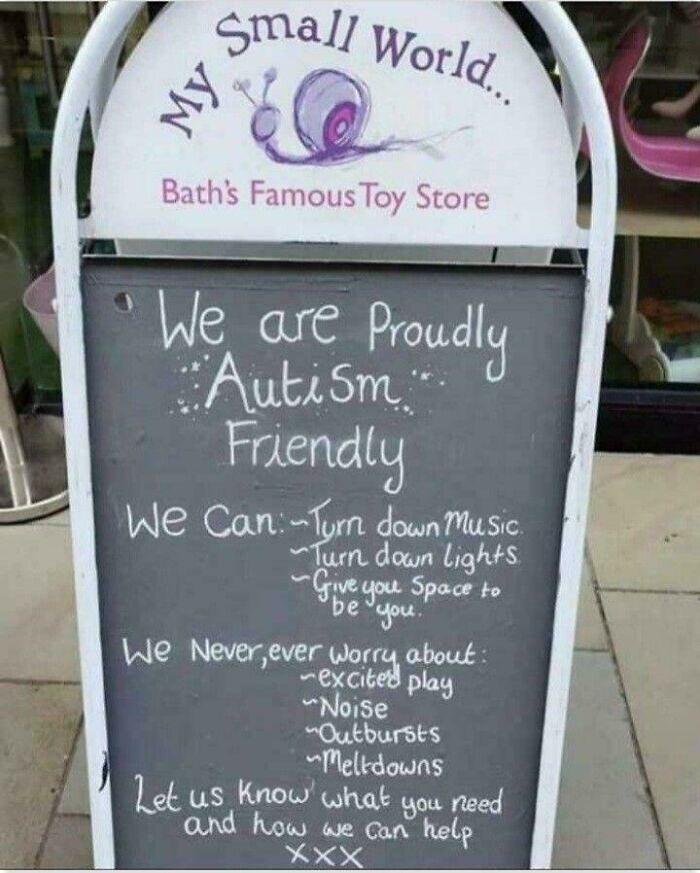 Amazing photos: An autism-friendly toy store sign.