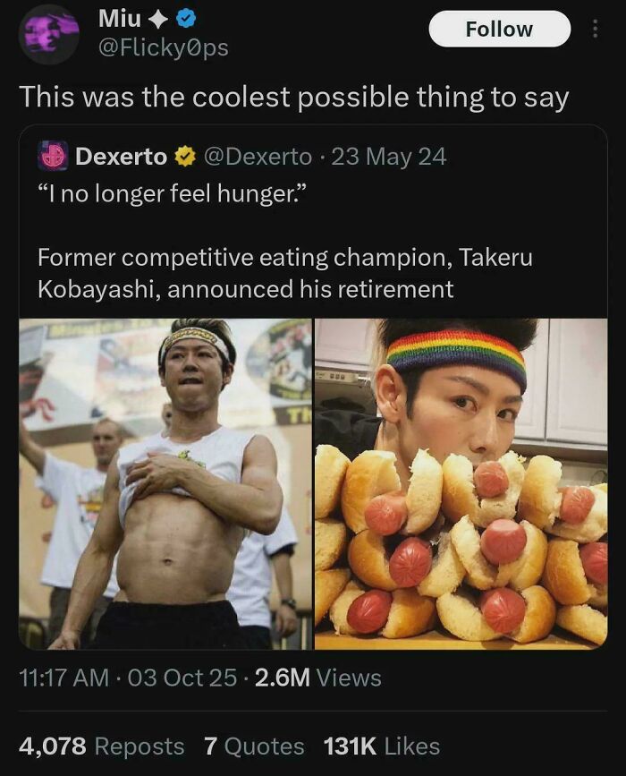 Takeru "Locust" Kobayashi, Known For The Hunger Of A Million Locust Is Satiated