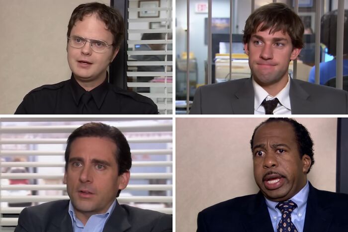 Four characters from popular TV show cast, visual for vote on who to remove from TV show and movie casts.