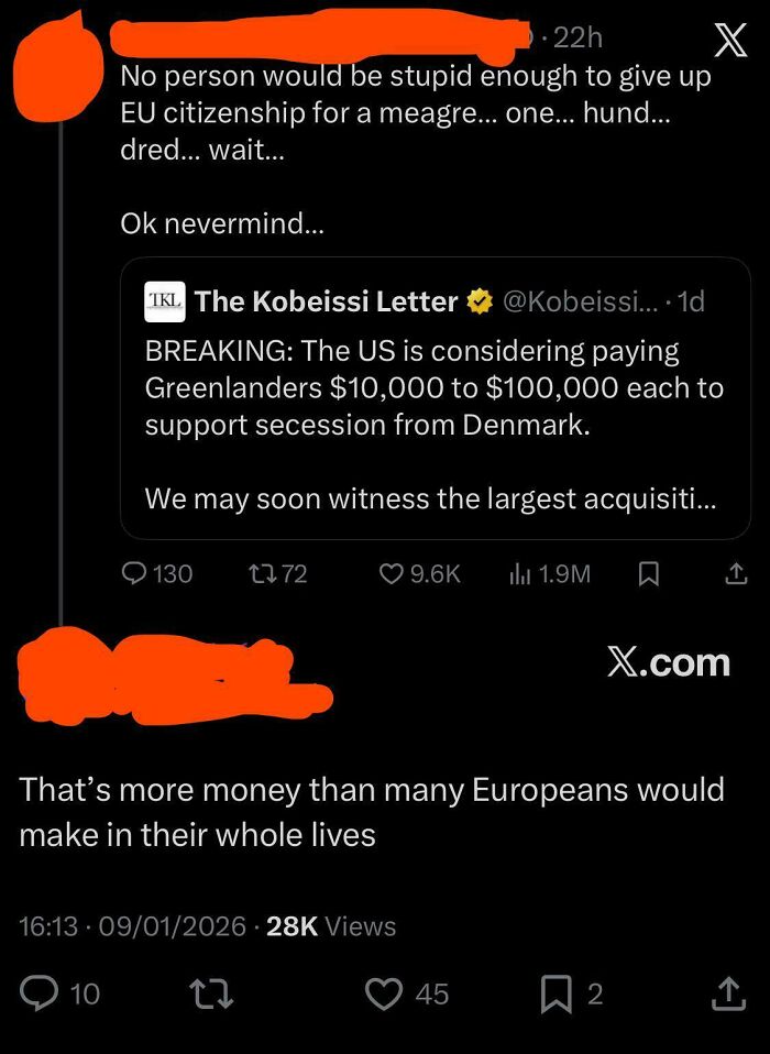 An X thread where Americans Confidently Posted about EU citizenship and finances with incorrect assumptions.