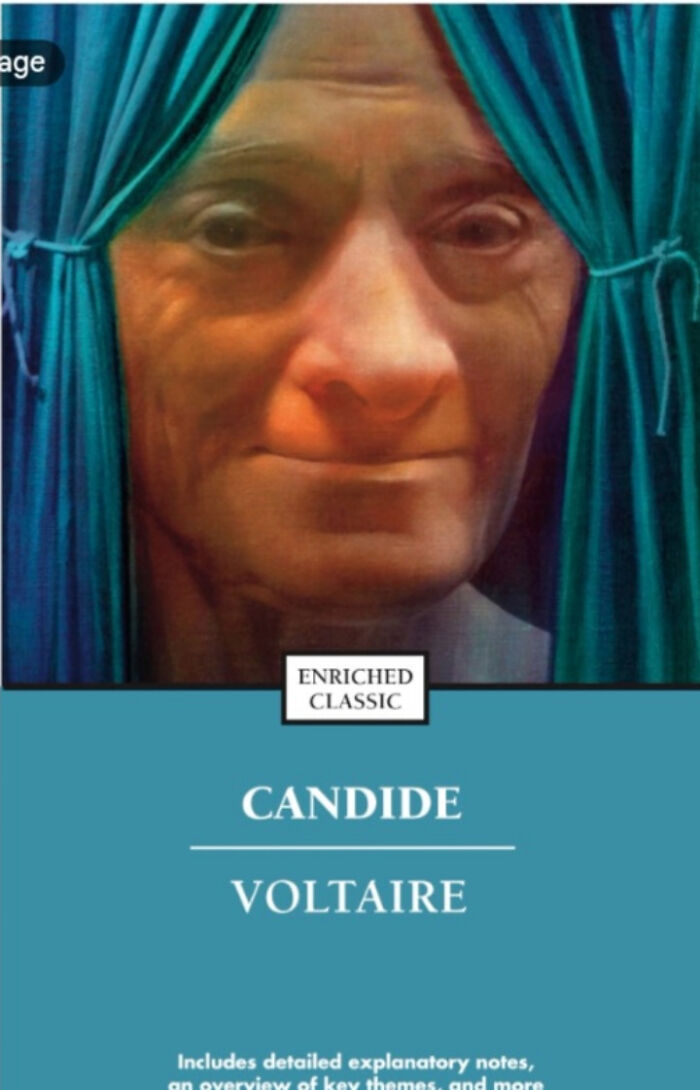 Book cover with a distorted face peeking through curtains, an example of incredibly awful and funny book covers.