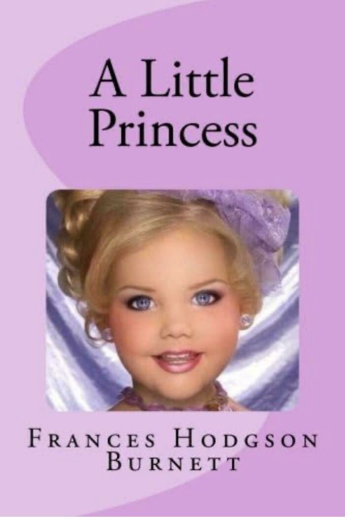 Book cover with a photoshopped doll face on a purple background, an example of incredibly awful book covers.