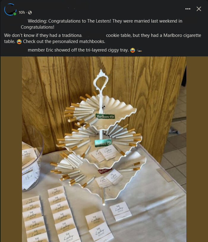 What In The 1980s (Cigarette Wedding Favours)