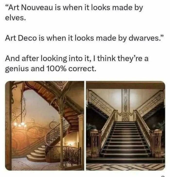 A side-by-side comparison of Art Nouveau and Art Deco architecture. An intelligent post about art and geek things.