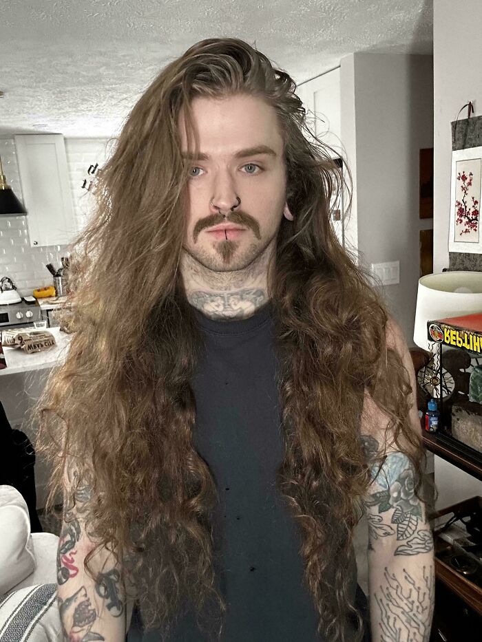Somehow I Manage To Fit All This Hair Underneath A Welding Hood 😆