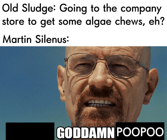 Close-up of a man wearing glasses with a serious expression, featured in a funny and relatable science fiction meme.