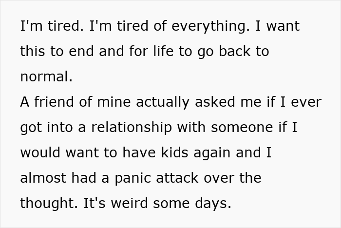 Text expressing exhaustion and emotional struggle from a dad accused by his own kids, sharing how his life fell apart.