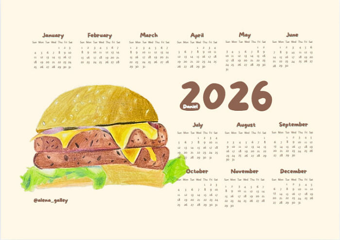 I’m An Art Teacher, And For New Year’s I Wanted My Students To Feel Like Real Artists - So I Turned Their Drawings Into Wall Calendars