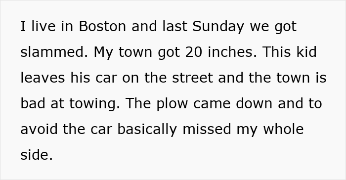 Snowing neighbors struggle to clear snow around illegally parked car blocking the plow on a snowy residential street. Snowing neighbors struggle to clear snow around illegally parked car blocking the plow on a snowy residential street.