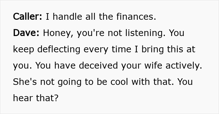 Caller discussing finances, Dave confronting about hiding net worth and receiving a reality check from financial expert.