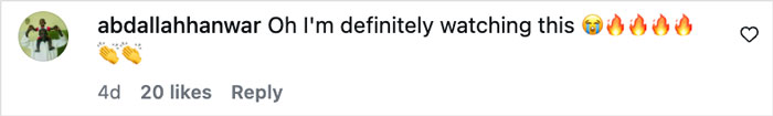 Instagram comment from user abdallahhanwar expressing excitement and eagerness to watch A Knight Of The Seven Kingdoms plot and characters.