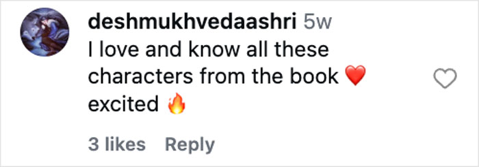 Comment expressing love and excitement about characters from A Knight Of The Seven Kingdoms plot.