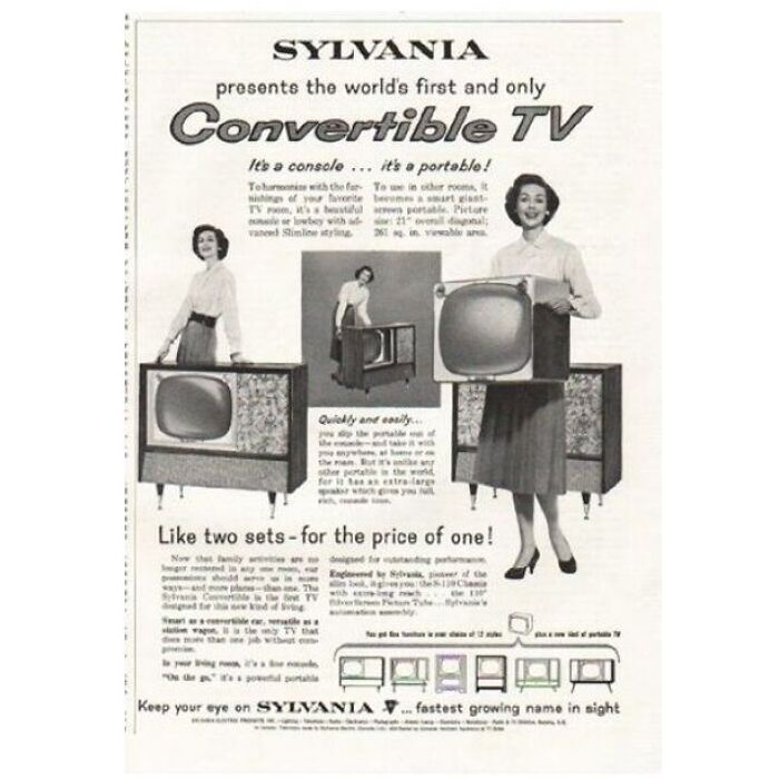 Sylvania Convertible TV -- It's A Console And A Back Injury!